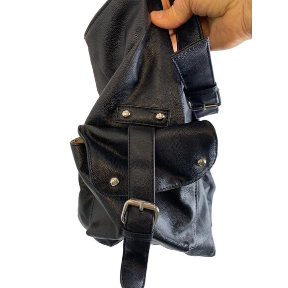 VTG Marc By Marc Jacobs Black Utility Cargo Workwear Work Leather Bag Crossbody - Picture 5 of 16